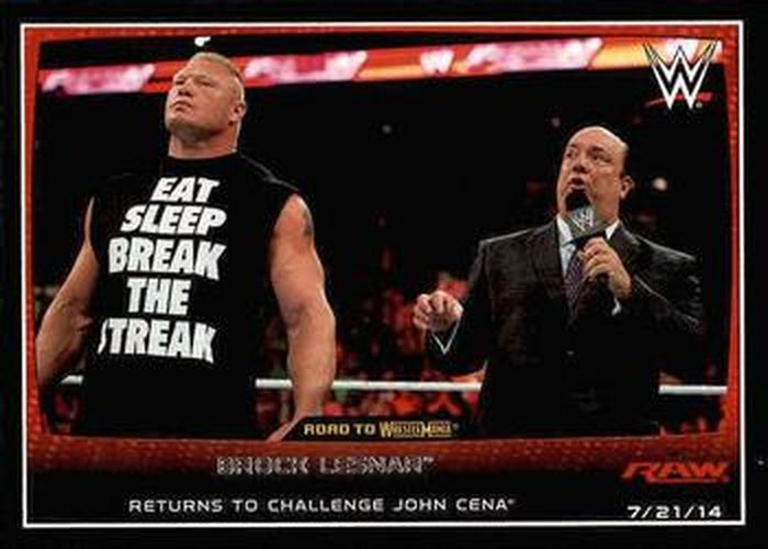 #37 Brock Lesnar - 2015 Topps WWE Road to Wrestlemania Wrestling