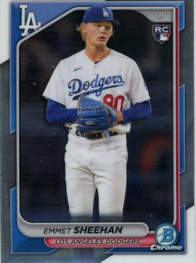 #37 Emmet Sheehan - Los Angeles Dodgers - 2024 Bowman Chrome Baseball