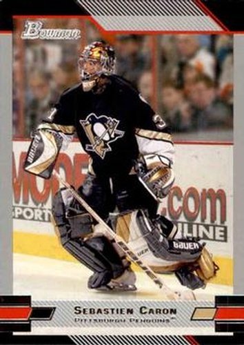 #37 Sebastien Caron - Pittsburgh Penguins - 2003-04 Bowman Draft Picks and Prospects Hockey