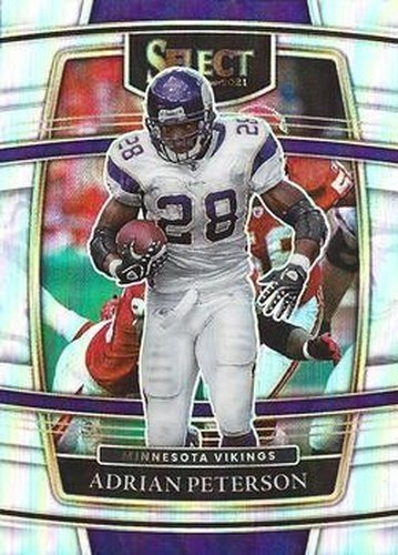 #37 Adrian Peterson - Minnesota Vikings - 2021 Panini Select - Silver Prizm Football