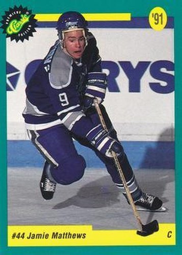 #37 Jamie Matthews - Chicago Blackhawks - 1991 Classic Draft Picks Hockey