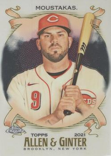 #37 Mike Moustakas - Cincinnati Reds - 2021 Topps Allen & Ginter Chrome Baseball