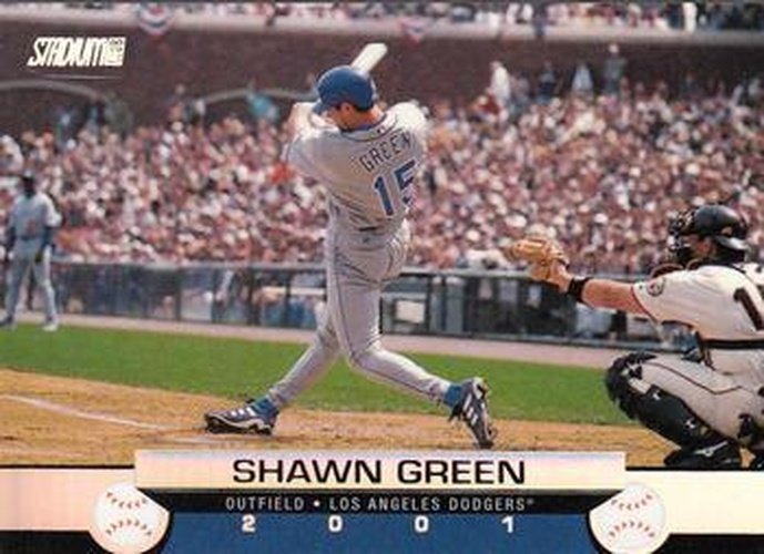 #37 Shawn Green - Los Angeles Dodgers - 2001 Stadium Club Baseball