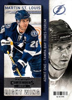 #37 Martin St. Louis - Tampa Bay Lightning - 2013-14 Panini Contenders Hockey