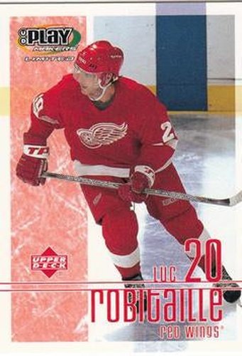 #37 Luc Robitaille - Detroit Red Wings - 2001-02 Upper Deck Playmakers Hockey