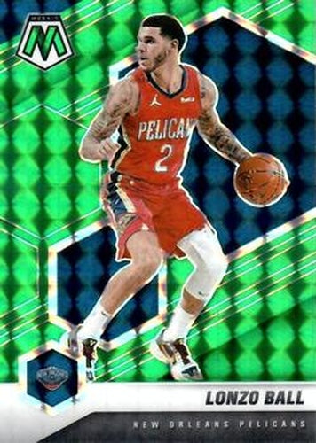 #37 Lonzo Ball - New Orleans Pelicans - 2020-21 Panini Mosaic - Mosaic Green Basketball
