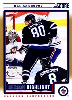 #37 Nik Antropov - Winnipeg Jets - 2012-13 Score - Gold Rush Hockey