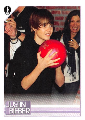#37 While bowling at the Lucky Strike Lanes & Loun - 2010 Panini Justin Bieber