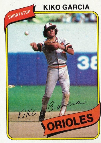 #37 Kiko Garcia - Baltimore Orioles - 1980 Topps Baseball