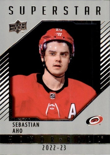 #HR-37 Sebastian Aho - Carolina Hurricanes - 2022-23 Upper Deck - Honor Roll Hockey
