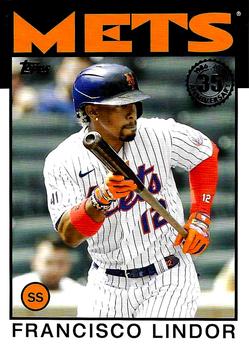 #86B-37 Francisco Lindor - New York Mets - 2021 Topps Update - 1986 Topps Baseball 35th Anniversary Baseball