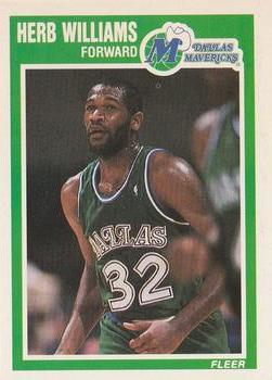 #37 Herb Williams - Dallas Mavericks - 1989-90 Fleer Basketball