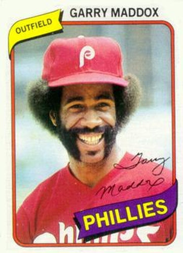 #380 Garry Maddox - Philadelphia Phillies - 1980 Topps Baseball