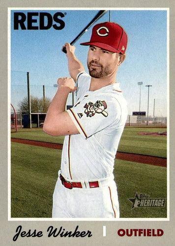 #380 Jesse Winker - Cincinnati Reds - 2019 Topps Heritage Baseball