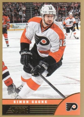 #380 Simon Gagne - Philadelphia Flyers - 2013-14 Score - Gold Hockey