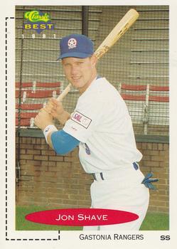 #380 Jon Shave - Gastonia Rangers - 1991 Classic Best Baseball