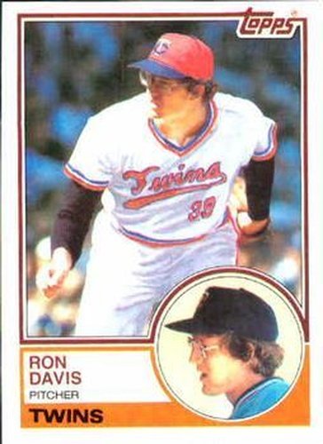 #380 Ron Davis - Minnesota Twins - 1983 Topps Baseball