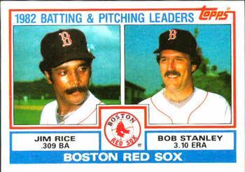 #381 Red Sox Leaders / Checklist Jim Rice / Bob Stanley - Boston Red Sox - 1983 Topps Baseball