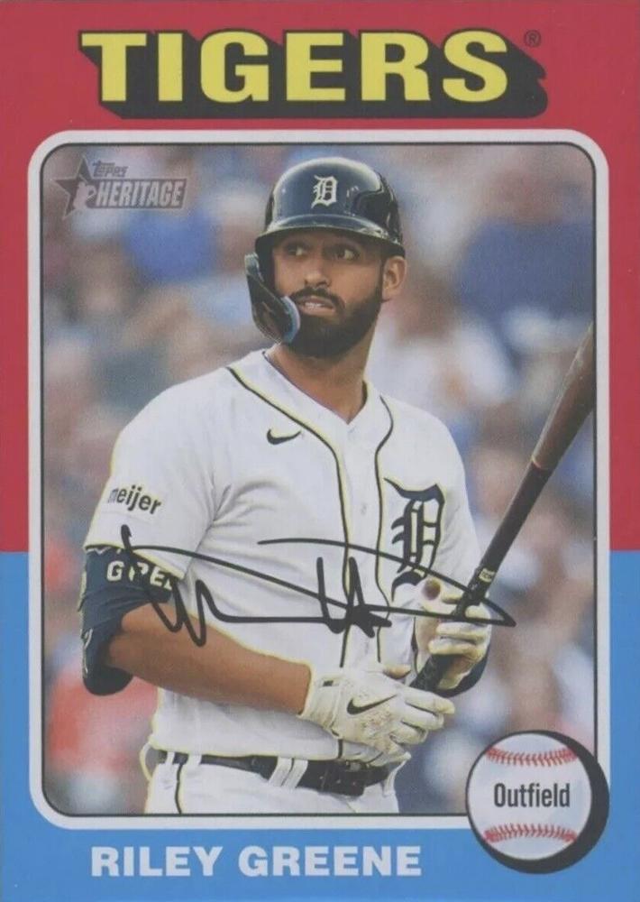 #381b Riley Greene - Detroit Tigers - 2024 Topps Heritage Baseball