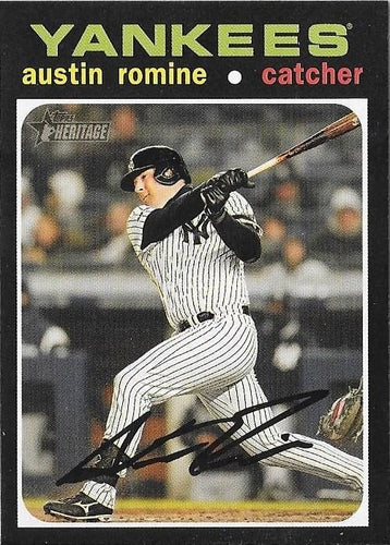 #382 Austin Romine - New York Yankees - 2020 Topps Heritage Baseball