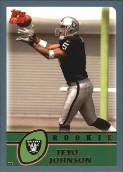 #382 Teyo Johnson - Oakland Raiders - 2003 Topps Football
