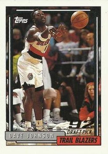 #382 Dave Johnson - Portland Trail Blazers - 1992-93 Topps Basketball
