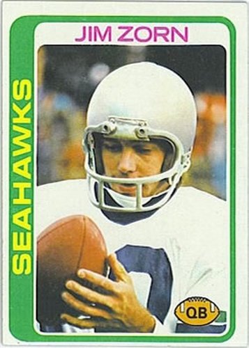 #383 Jim Zorn - Seattle Seahawks - 1978 Topps Football