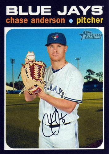 #384 Chase Anderson - Toronto Blue Jays - 2020 Topps Heritage Baseball