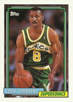 #384 Eddie Johnson - Seattle SuperSonics - 1992-93 Topps Basketball