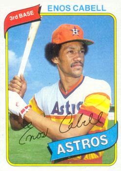#385 Enos Cabell - Houston Astros - 1980 Topps Baseball