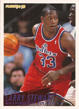 #385 Larry Stewart - Washington Bullets - 1994-95 Fleer Basketball