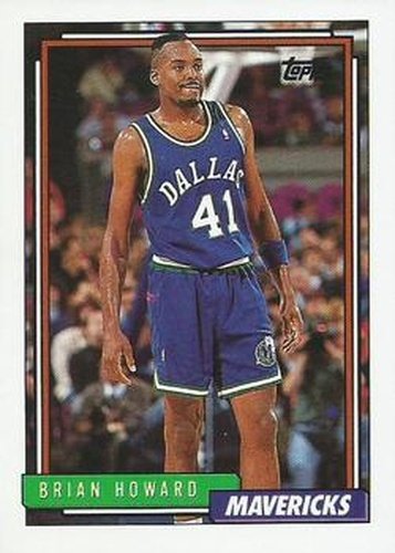 #385 Brian Howard - Dallas Mavericks - 1992-93 Topps Basketball