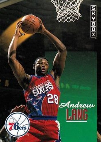 #385 Andrew Lang - Philadelphia 76ers - 1992-93 SkyBox Basketball