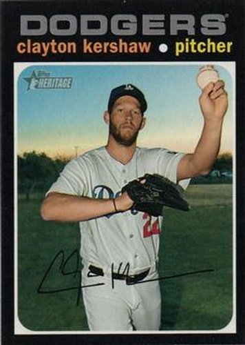 #385c Clayton Kershaw - Los Angeles Dodgers - 2020 Topps Heritage Baseball