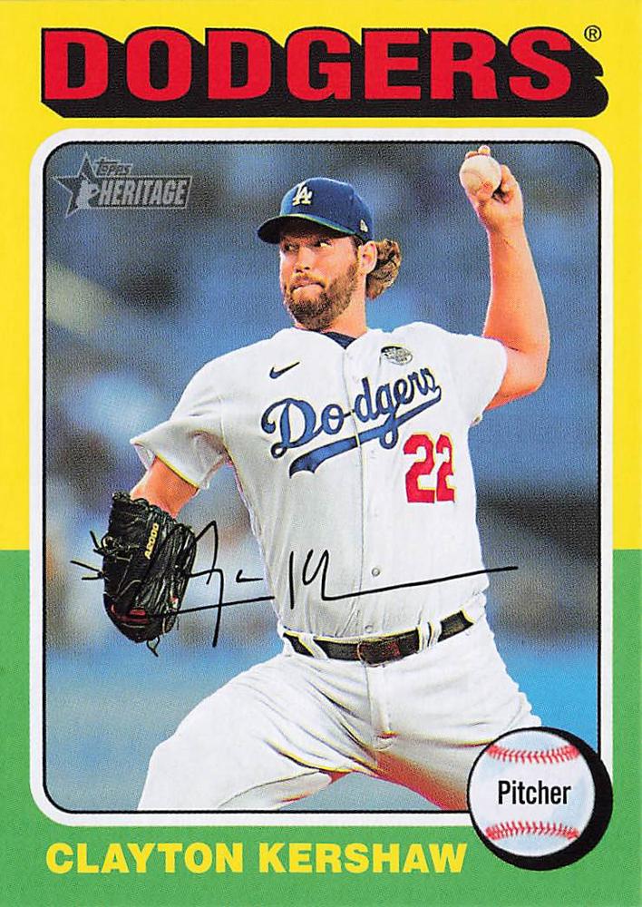 #386 Clayton Kershaw - Los Angeles Dodgers - 2024 Topps Heritage Baseball