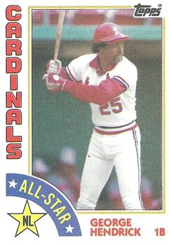 #386 George Hendrick - St. Louis Cardinals - 1984 Topps Baseball