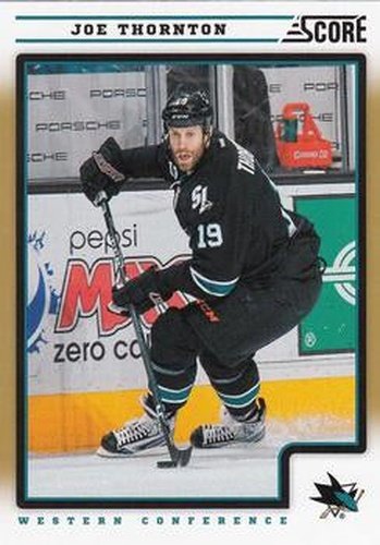 #386 Joe Thornton - San Jose Sharks - 2012-13 Score - Gold Rush Hockey