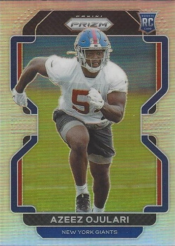 #386 Azeez Ojulari - New York Giants - 2021 Panini Prizm - Silver Football