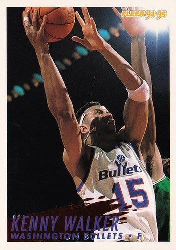 #386 Kenny Walker - Washington Bullets - 1994-95 Fleer Basketball