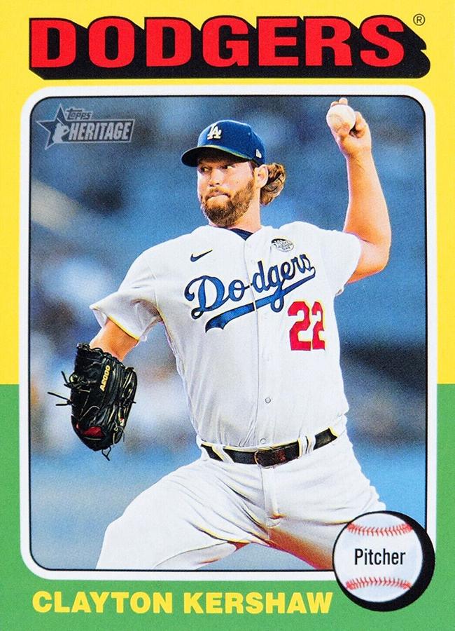 #386b Clayton Kershaw - Los Angeles Dodgers - 2024 Topps Heritage Baseball