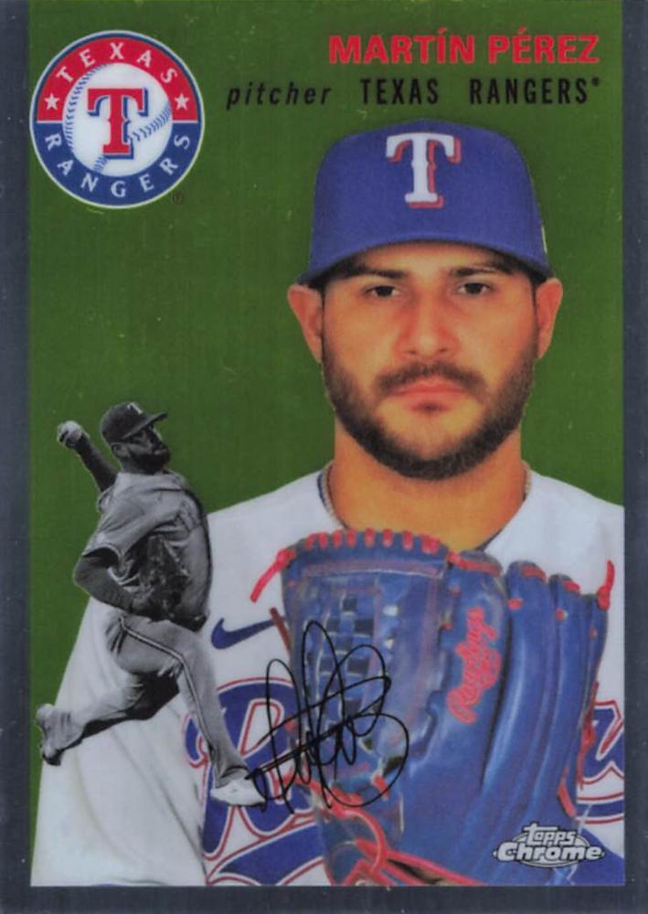 #387 Martín Pérez - Texas Rangers - 2023 Topps Chrome Platinum Anniversary Baseball