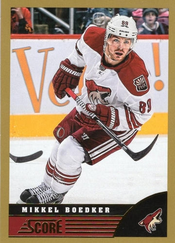#387 Mikkel Boedker - Phoenix Coyotes - 2013-14 Score - Gold Hockey