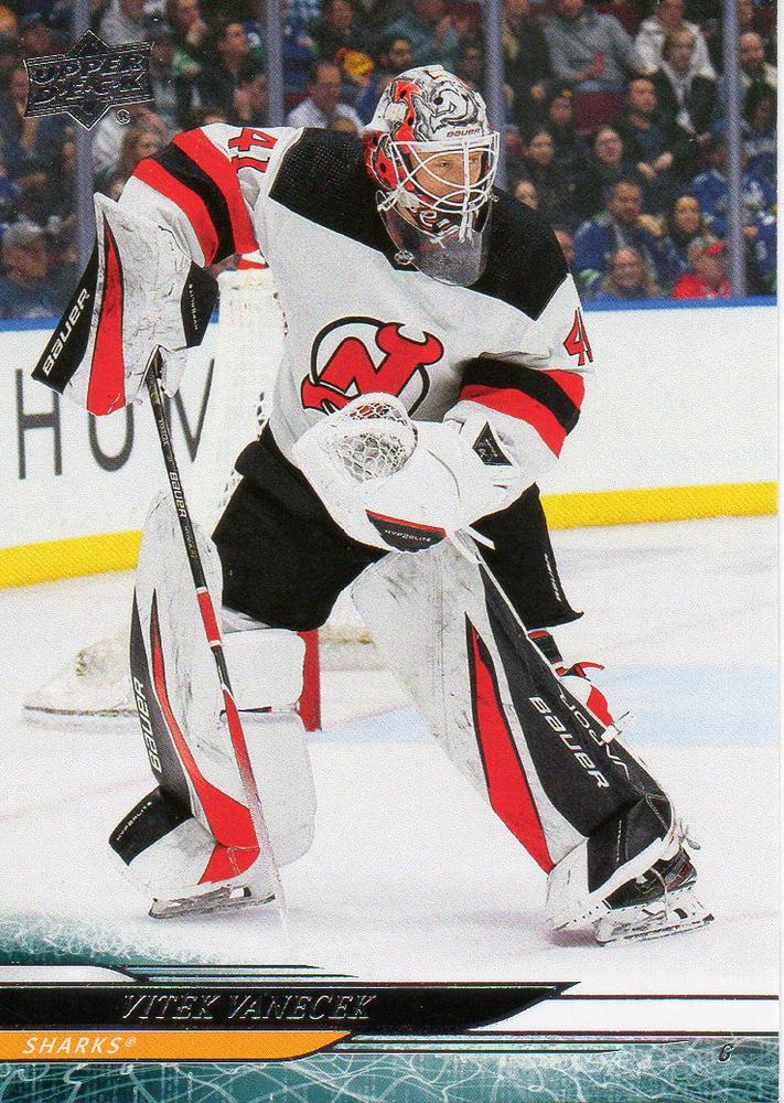 #387 Vitek Vanecek - San Jose Sharks - 2024-25 Upper Deck Hockey
