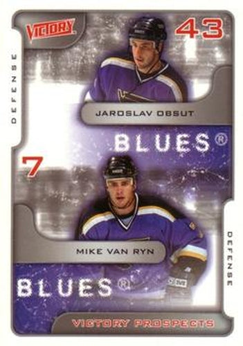 #387 Jaroslav Obsut / Mike Van Ryn - St. Louis Blues - 2001-02 Upper Deck Victory Hockey