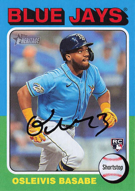 #387 Osleivis Basabe - Tampa Bay Rays - 2024 Topps Heritage Baseball