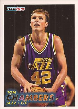 #387 Tom Chambers - Utah Jazz - 1993-94 Fleer Basketball