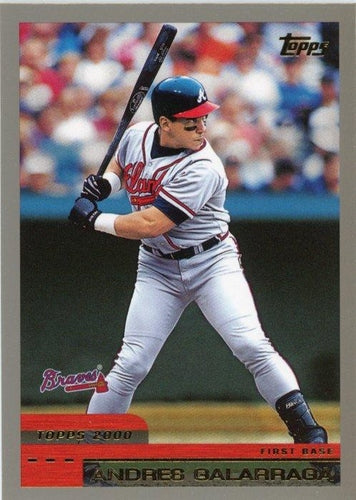 #387 Andres Galarraga - Atlanta Braves - 2000 Topps Baseball