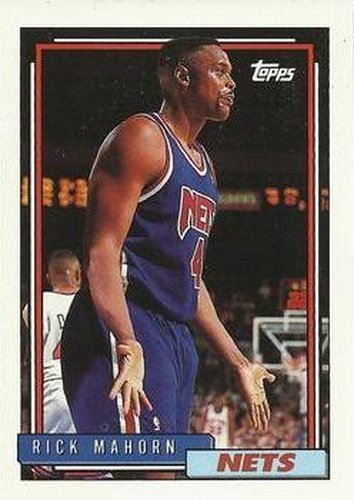 #388 Rick Mahorn - New Jersey Nets - 1992-93 Topps Basketball