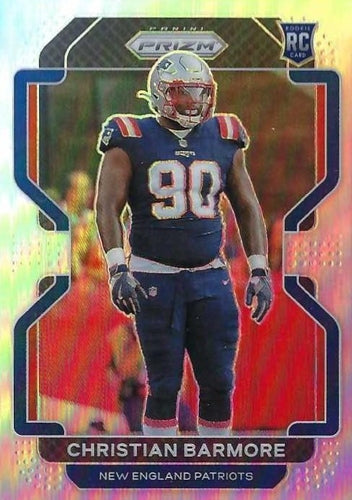 #388 Christian Barmore - New England Patriots - 2021 Panini Prizm - Silver Football