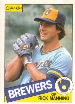 #389 Rick Manning - Milwaukee Brewers - 1985 O-Pee-Chee Baseball
